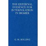 The External Evidence for Interpolation in Homer (Oxford Reprints) The External Evidence for Interpolation in Homer (Oxford Reprints)