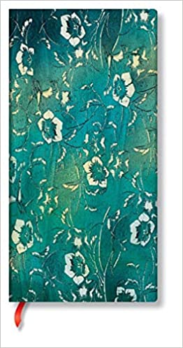 Katagami Floral Kuro Slim Lined Journal