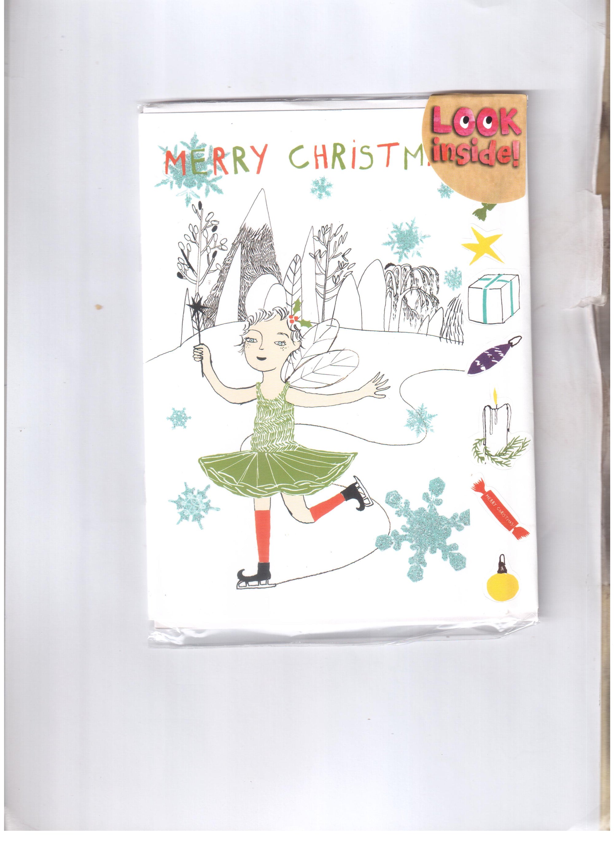 Merry Christmas Colouring Fairy Card