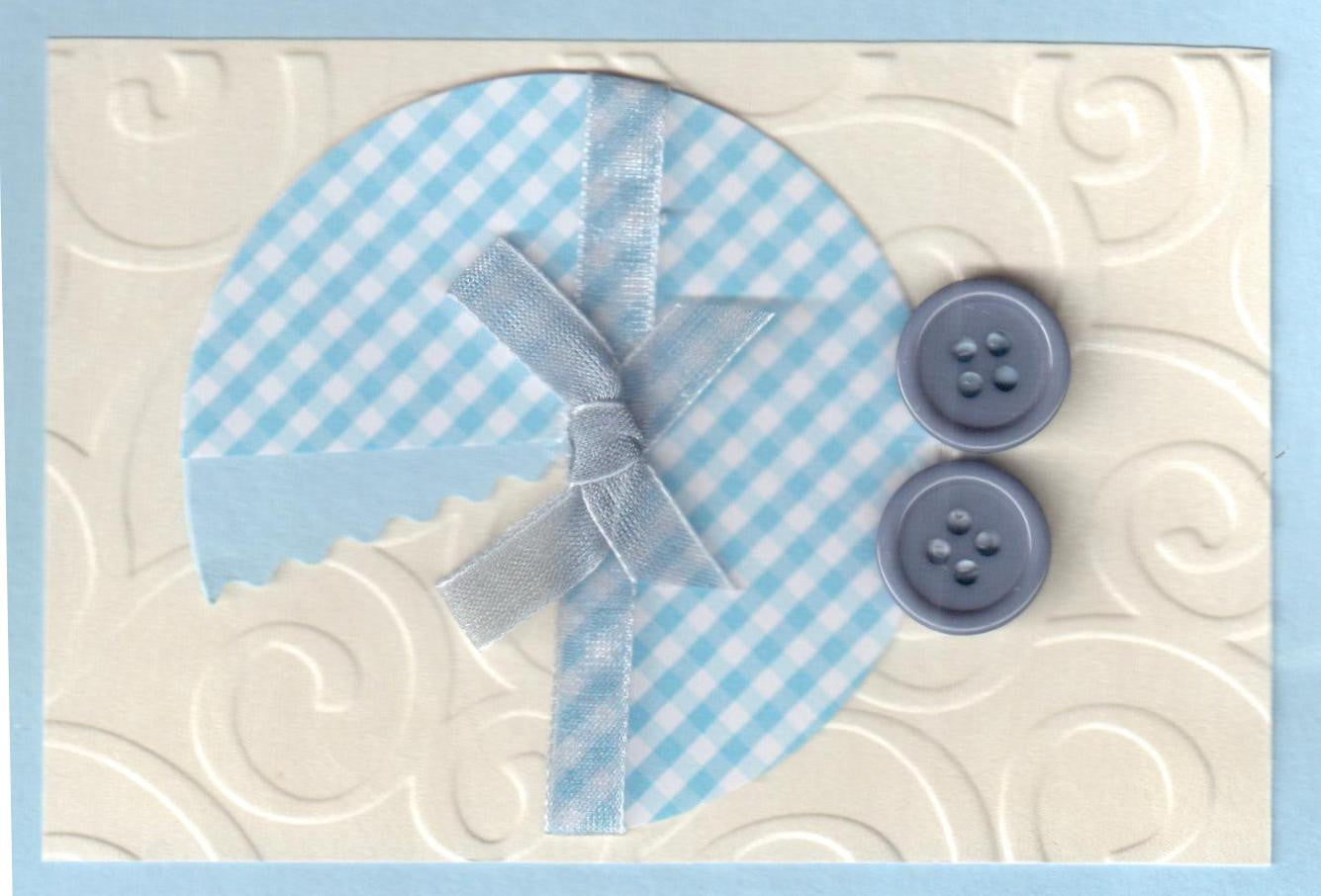 Blue Baby Pram Card