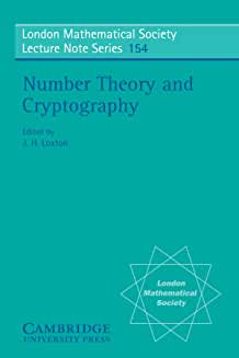 LMS: 154 Number Theory and Cryptography (London Mathematical Society Lecture Note Series)