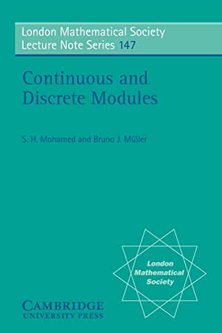 LMS: 147 Continuous & Discrete Mods (London Mathematical Society Lecture Note Series)