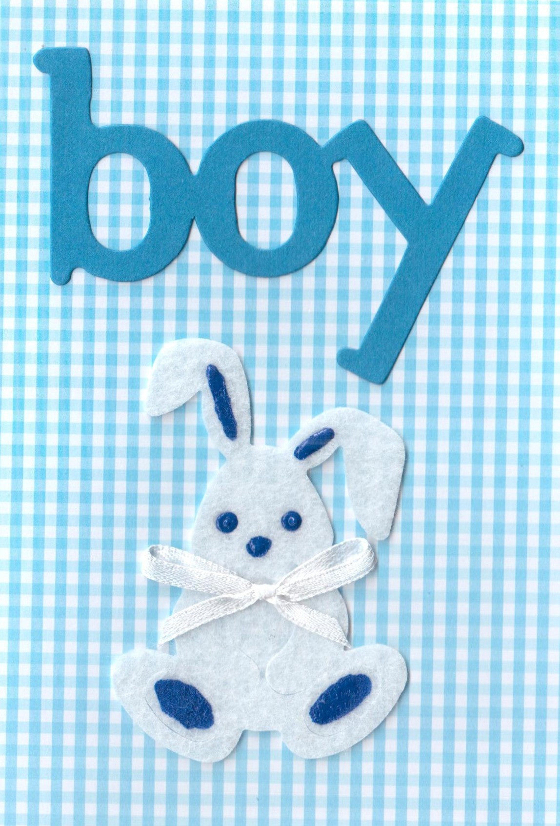 Blue Bunny Gender Baby Card