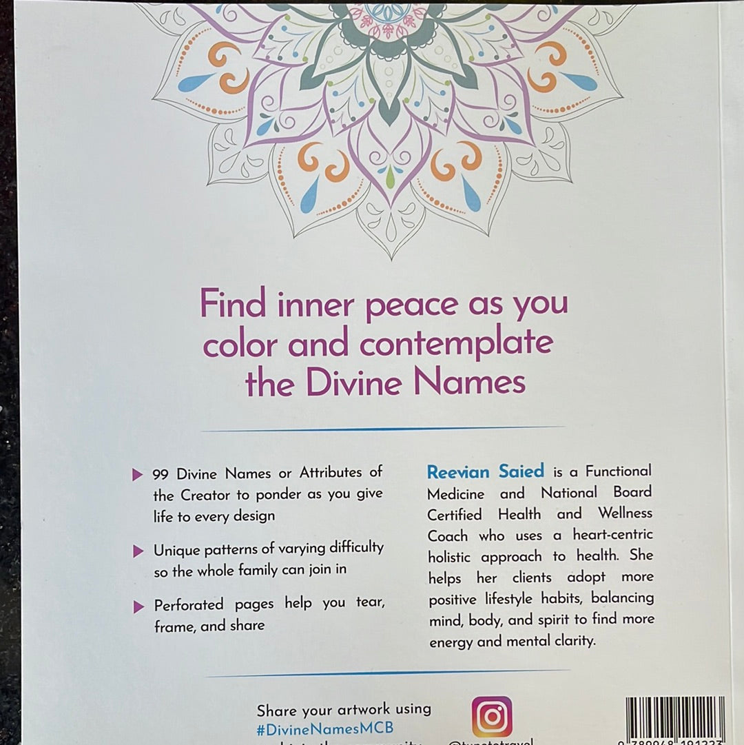 Divine Names - Mindfulness Coloring Book